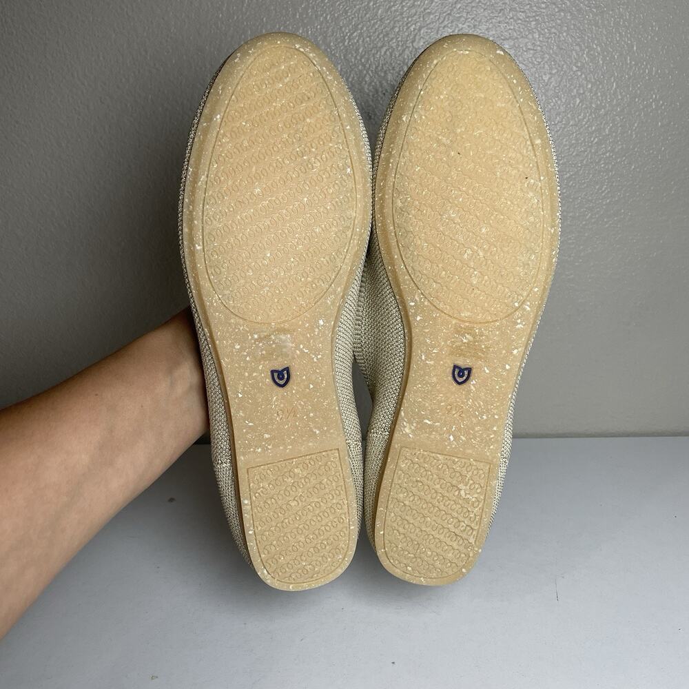Rothys The Flat Light Gold Metallic Womens Size 9.5 Round Toe Comfort - Picture 8 of 8